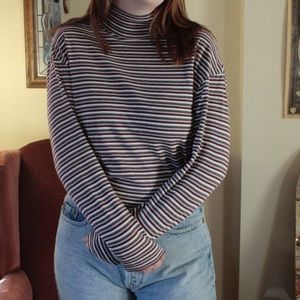 Striped turtle neck